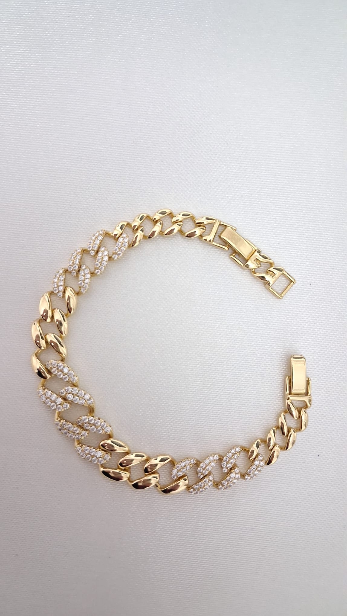 XUPING Bileklik - Küba Zincir Üzeri Zirkon Taşlı